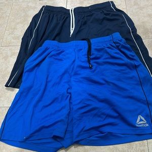2 pairs Men’s Reebok drawstring basketball shorts